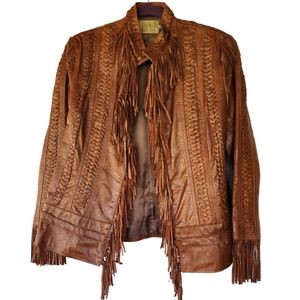 Tribo Carioca Fringe Suede Jacket Size G or Large